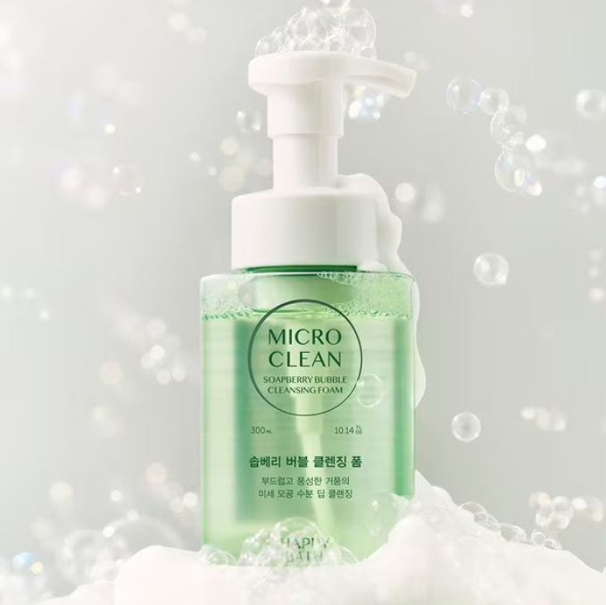 해피바스 마이크로 클린 솝베리 버블 클렌징폼 300ml