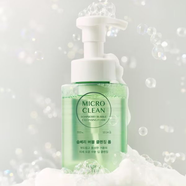 해피바스 마이크로 클린 솝베리 버블 클렌징폼 300ml