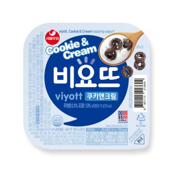 [서울우유] 비요뜨 쿠키앤크림 131g*2