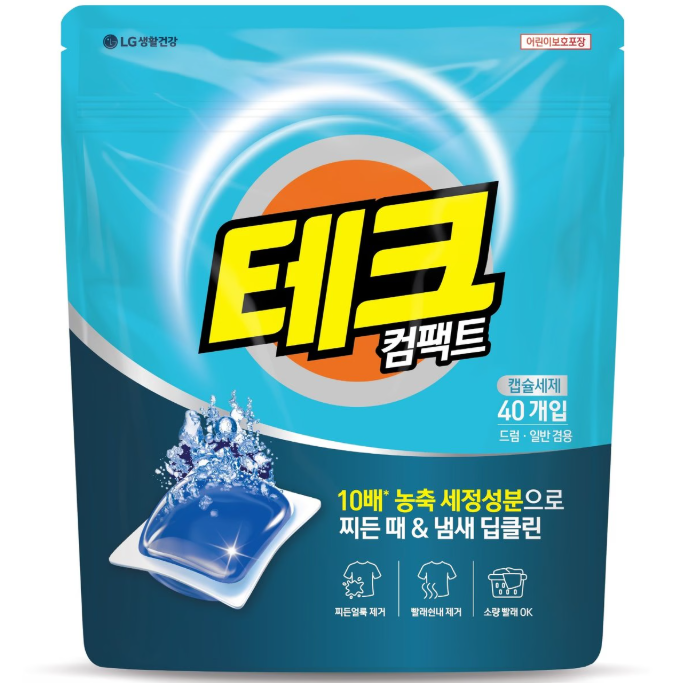 테크 컴팩트 캡슐세제 40입