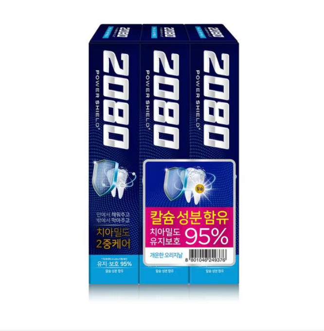 2080 파워쉴드 블루더블민트치약 (120g*3입)